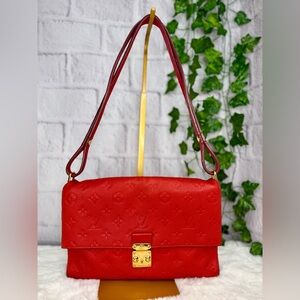 Authentic Louis Vuitton Cerise Empreinte Leather Fascinate